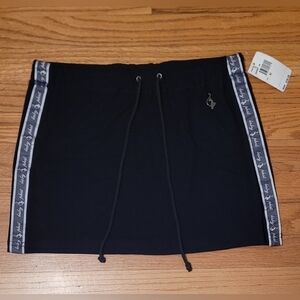 Vintage Y2K Baby Phat Navy Blue Drawstring Logo Skirt- Size- Medium- NWT